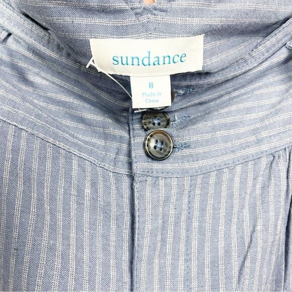 Sundance Amelia Pant in Blue Stripe  Wide waistband Size 8 - Picture 4 of 8